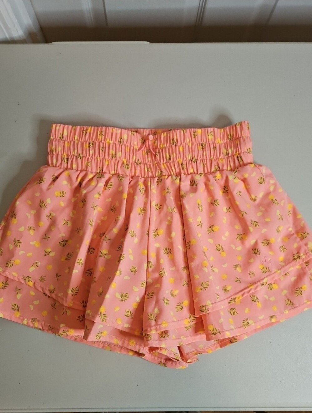 JoyLab Pink Lemon Tiered Athletic Shorts Size Xtra Small